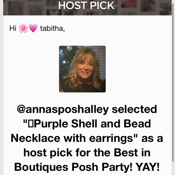 πHP πLAST ONE!! Purple Shell and Bead Necklace with earrings - Picture 3 of 3